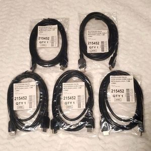 5 pack of 5' 10.8" High Speed HDMI cables